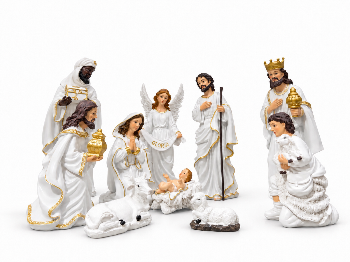 White & Gold Nativity Collection