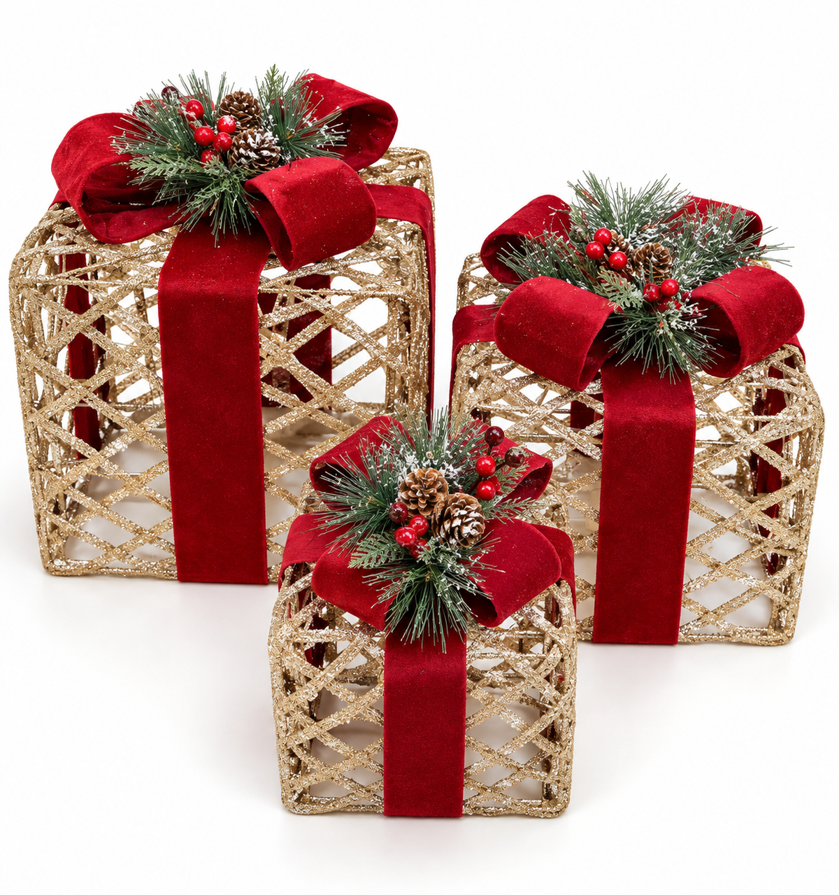 Champagne And Burgundy Gift Box Trio