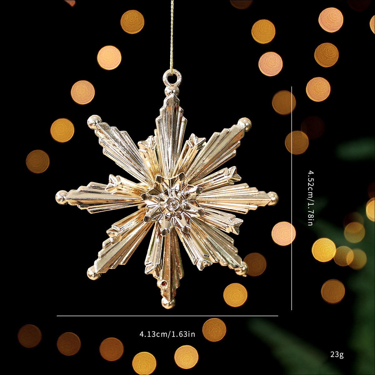 Golden three-dimensional Snowflake
