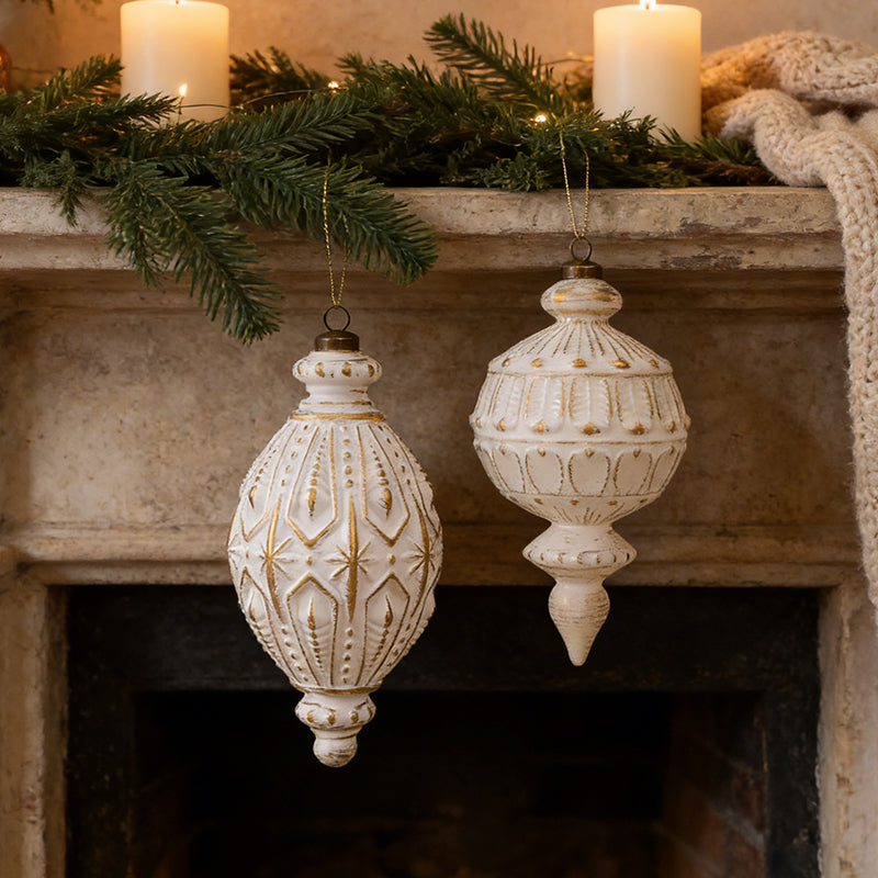 Ivory & Gold Lantern Ornament