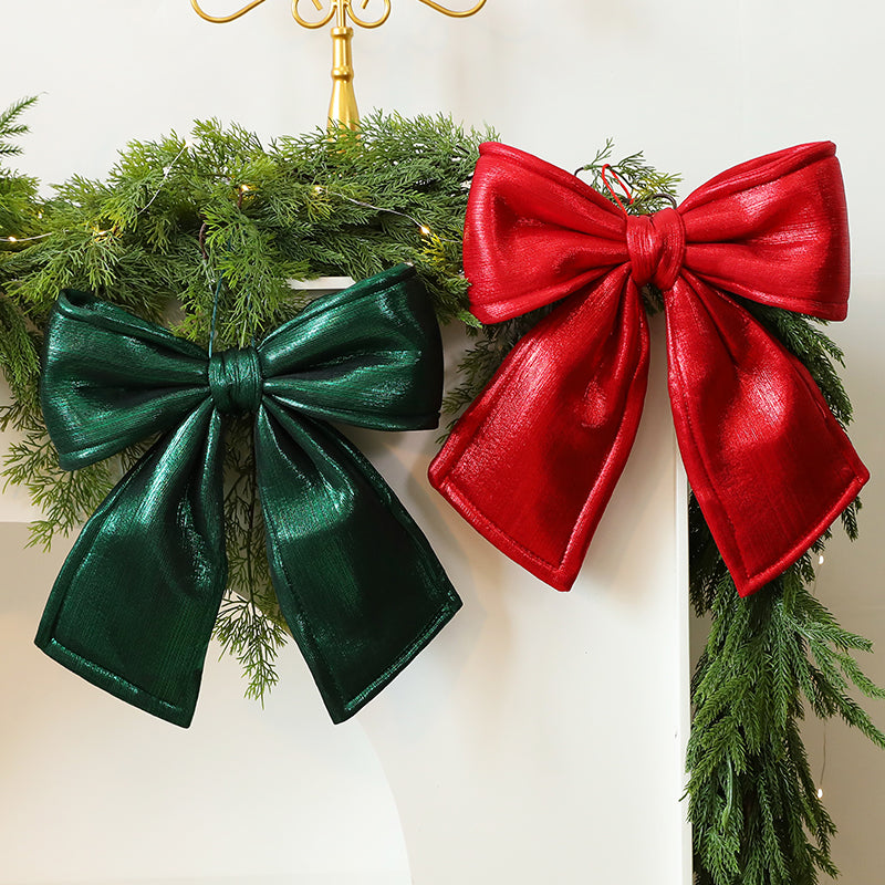 Large Red Wired Ribbon - 35cm