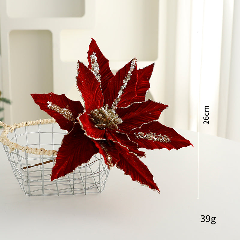 Beaded Red Poinsettia