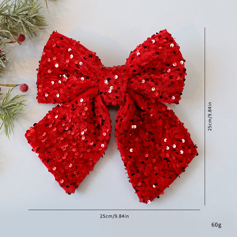 Sequin Red Bow
