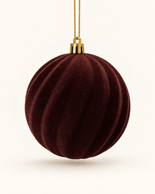Mocha Velvet Bauble (Set of 6)