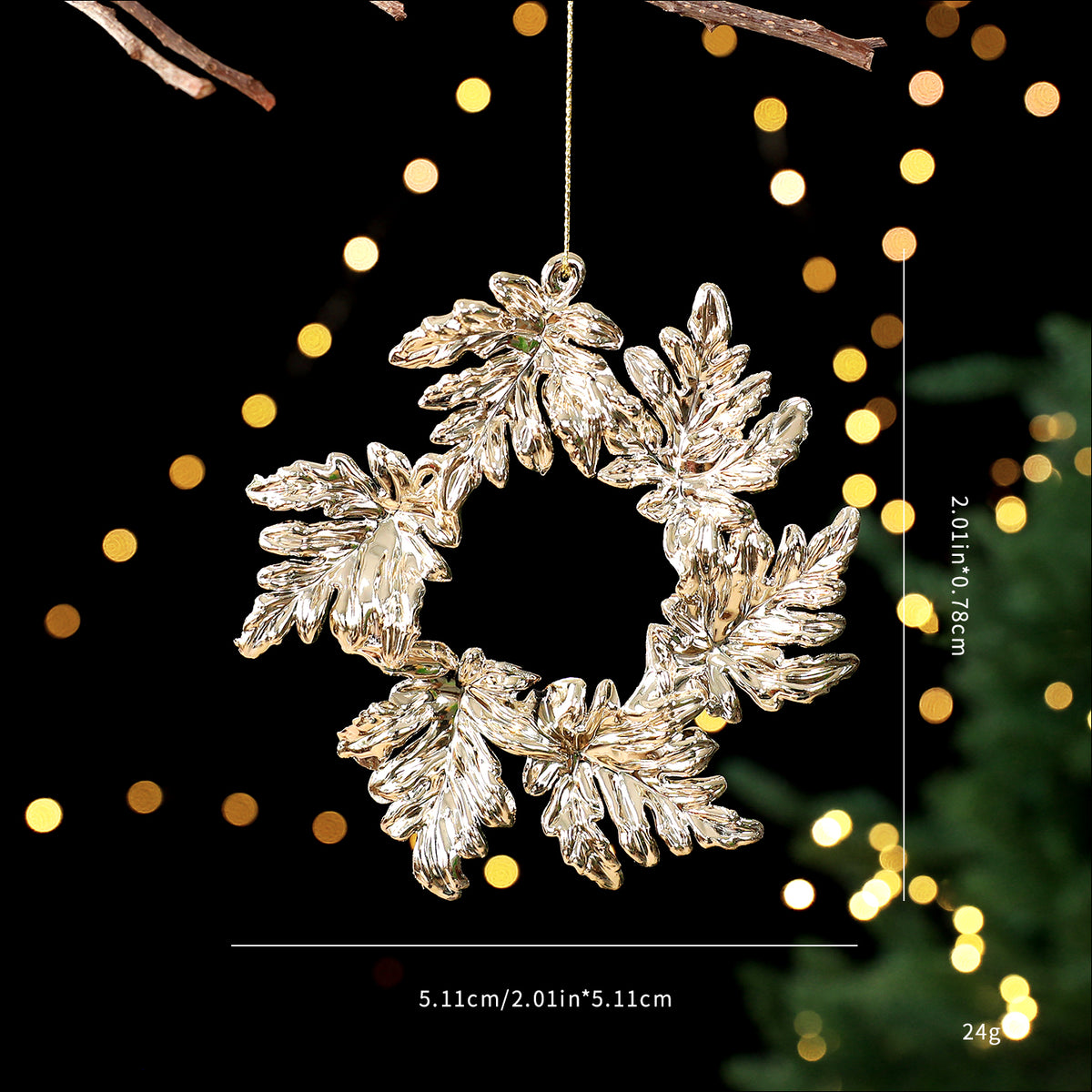 Golden flower wreath