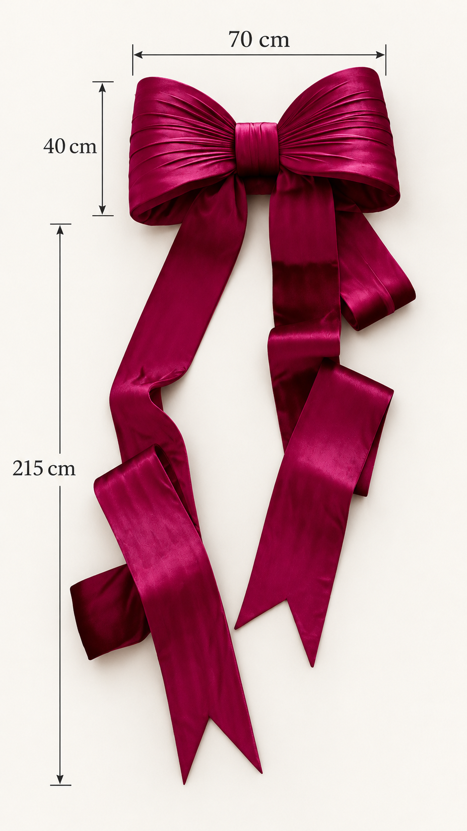 Oversized Burgundy Velvet Bow