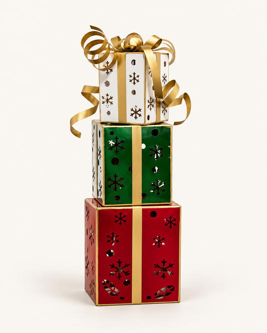 Festive Gift Box Tower