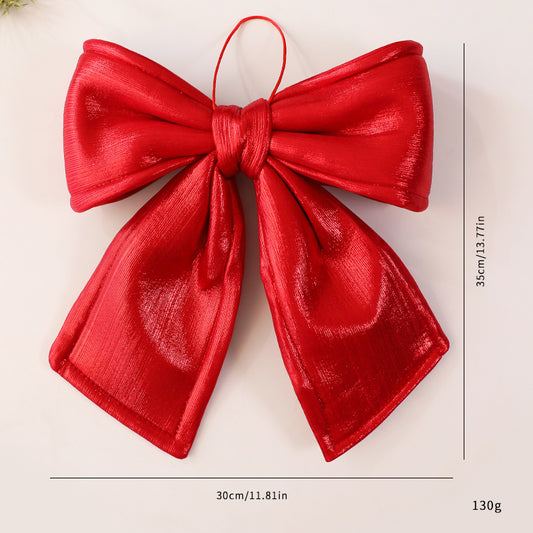 Large Red Wired Ribbon - 35cm