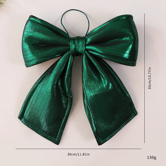 Large Green Wired Ribbon - 35cm