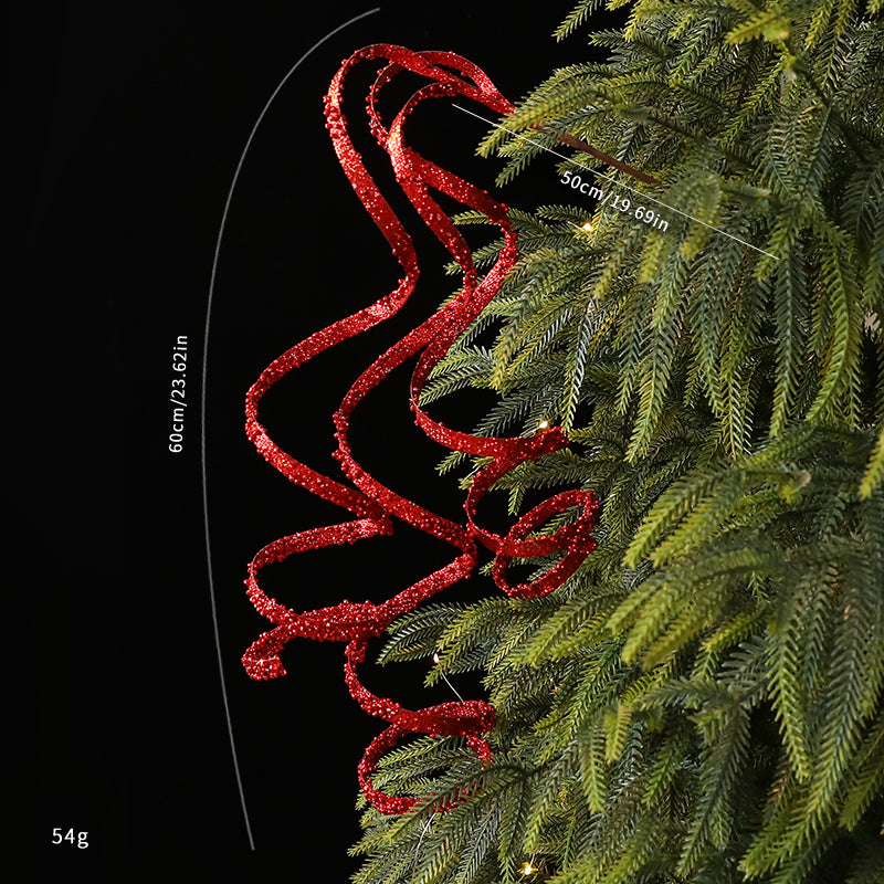 Red Twirl Ribbon Pick