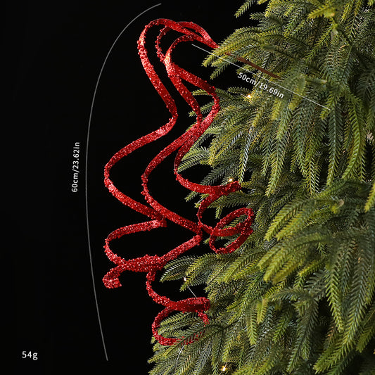 Red Twirl Ribbon Pick