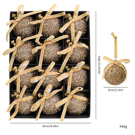 Set of 12 Gold Bauble