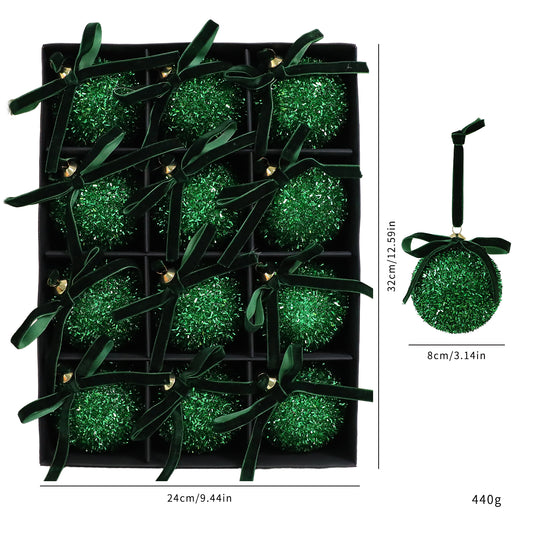 Set of 12 Green Bauble