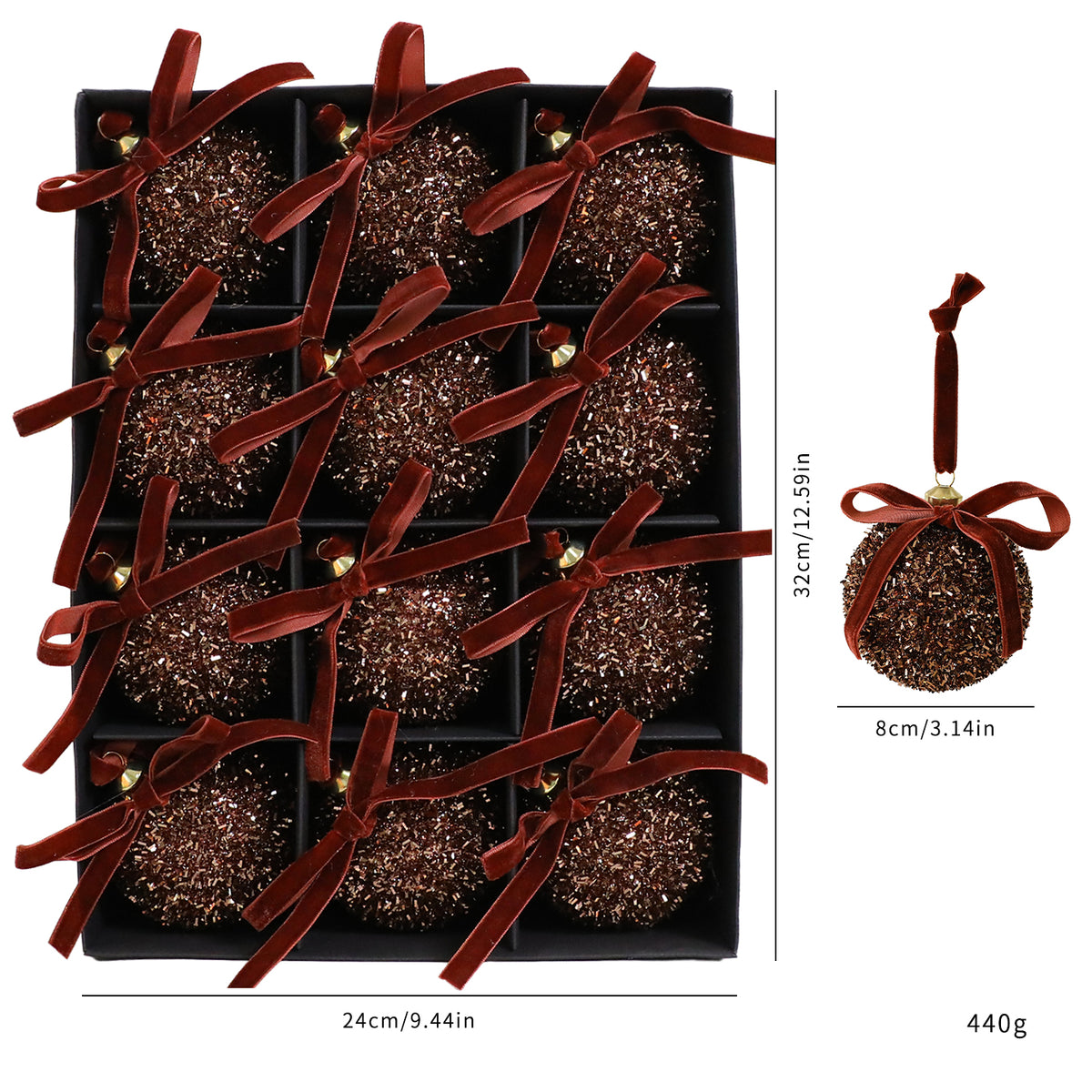 Set of 12 Coffee Bauble
