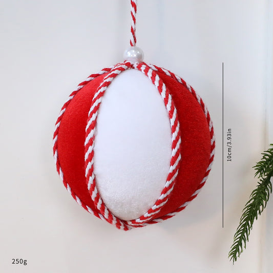 Whimsical red & white ornament