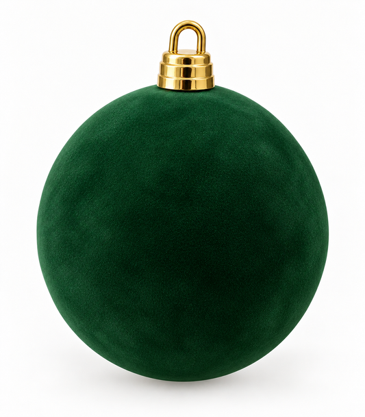 Oversized Emerald Velvet Bauble