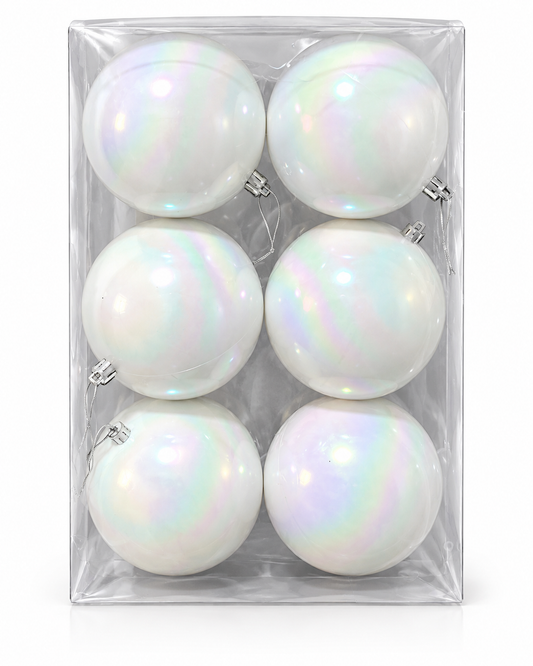 Iridescent Pearl Baubles – Set of 6