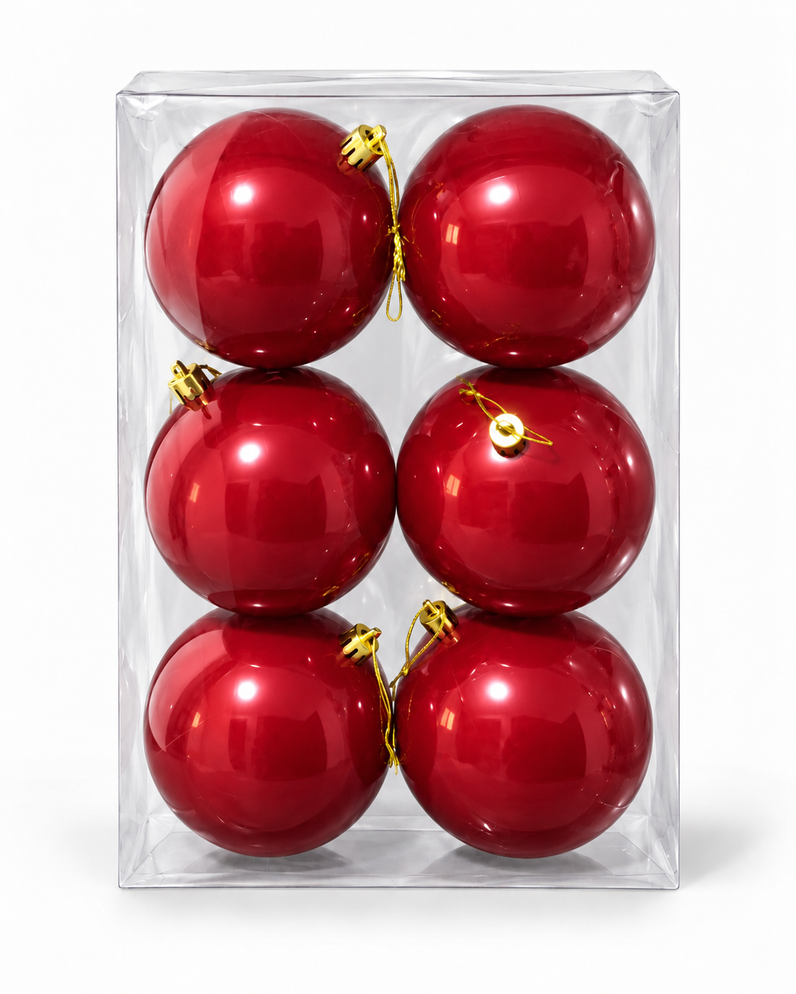 Wine Red Bauble - Set Of 6