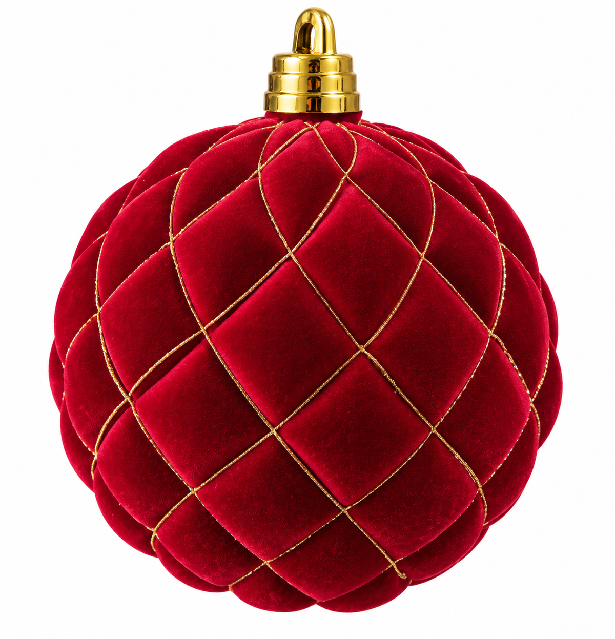 Burgundy Quilted Velvet Bauble