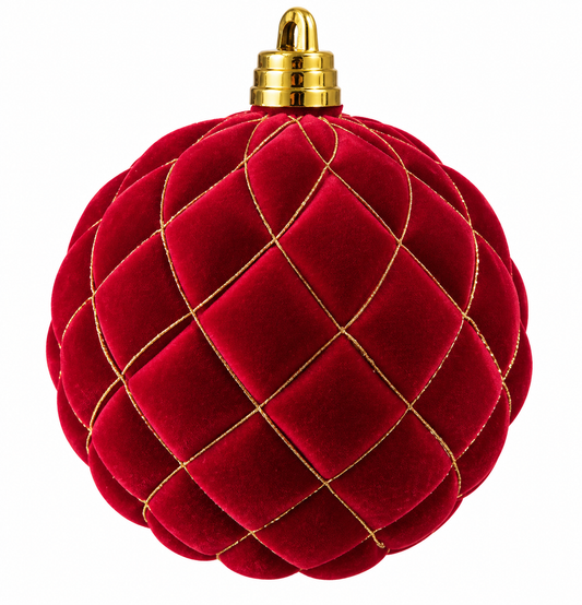 Burgundy Quilted Velvet Bauble