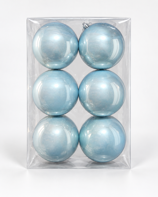 Pastel Blue Bauble 10cm (set of 6)
