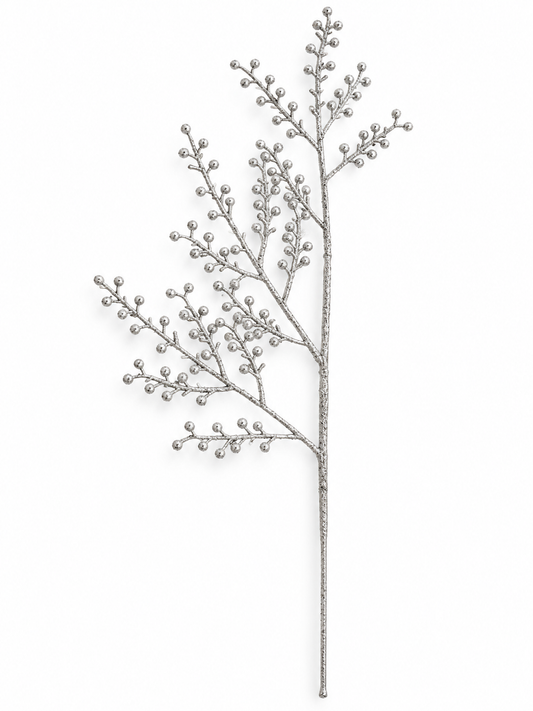 Silver Glitter Berry Spray