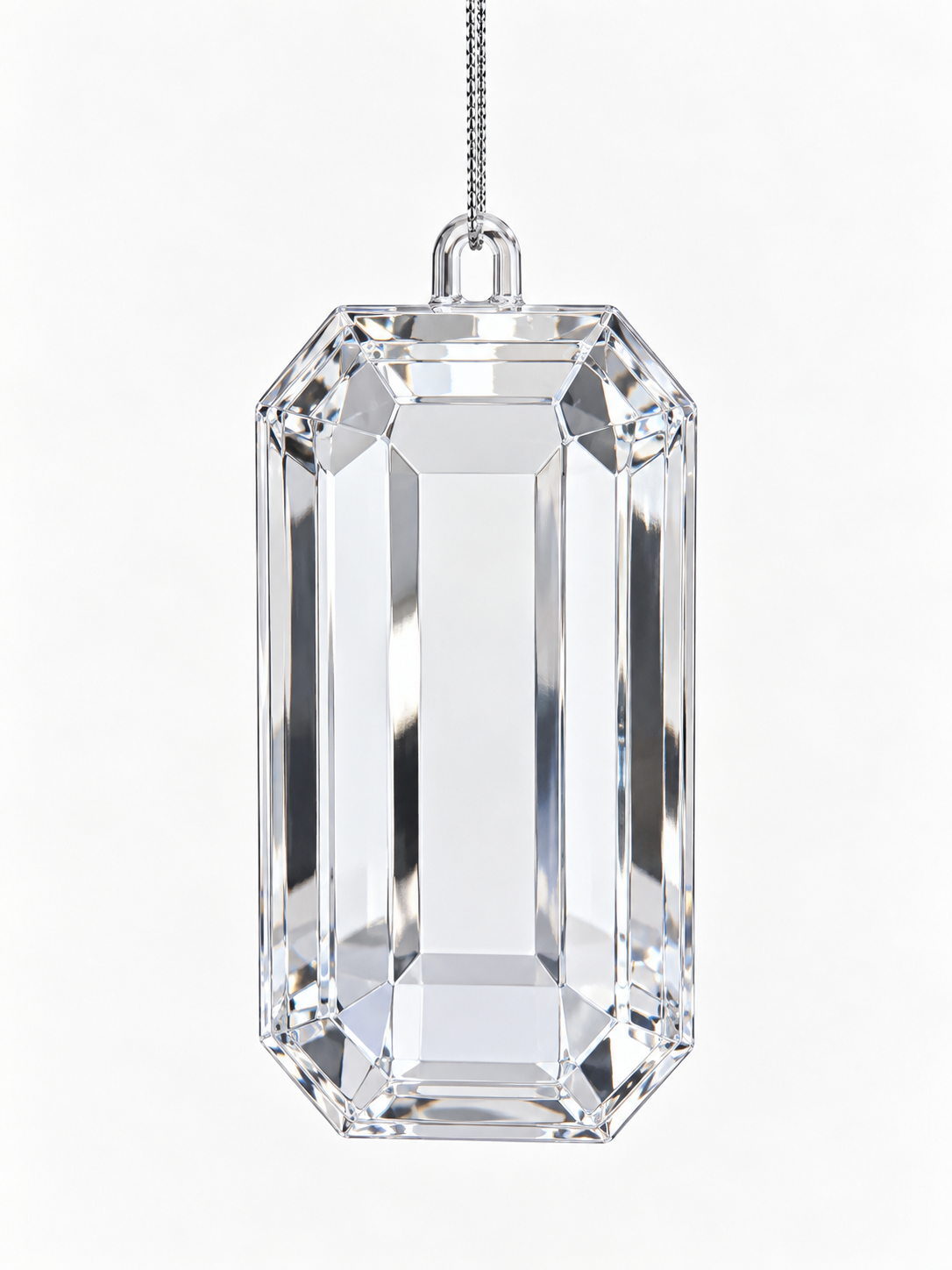 Emerald Cut Diamond Ornament