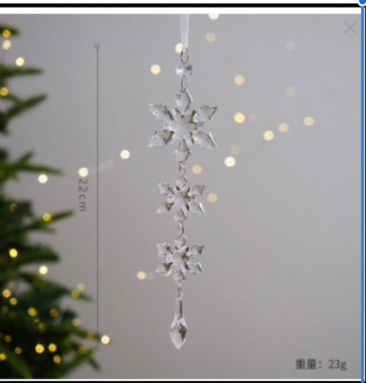 Long Crystal Snowflake